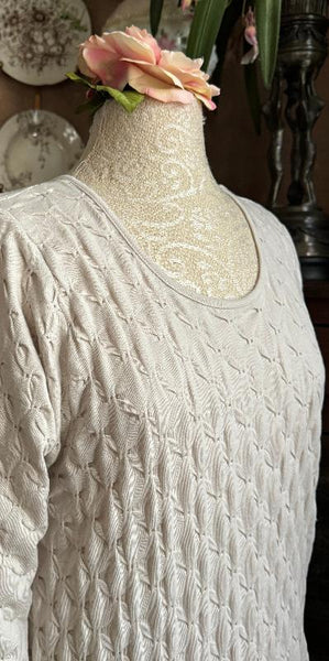 Long Sleeve Long Gown WAFFLE