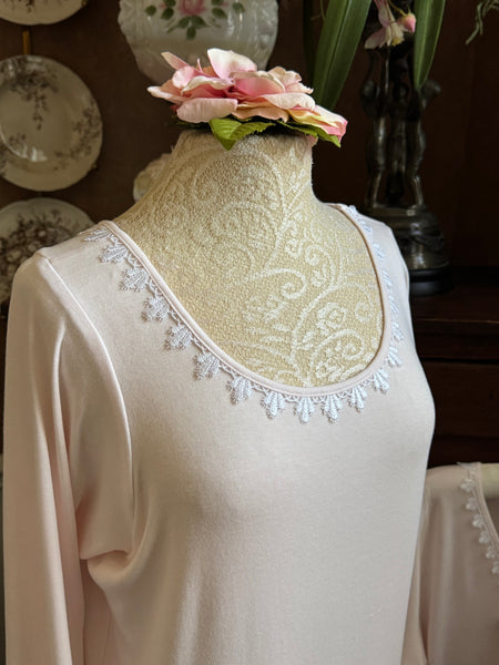 ADELAIDE Long Sleeve Ballet Length Nightgown