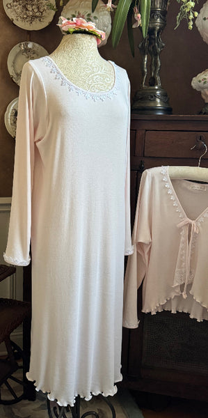 ADELAIDE Long Sleeve Ballet Length Nightgown