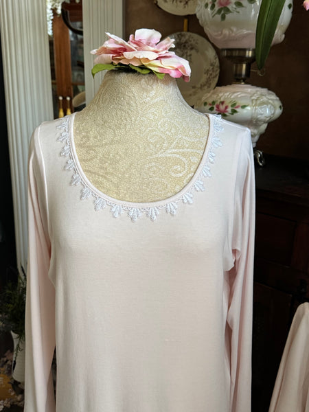 ADELAIDE Long Sleeve Ballet Length Nightgown