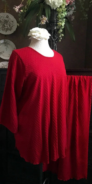 Vibrant Brights 3/4 Sleeve Long Top & Palazzos DOT