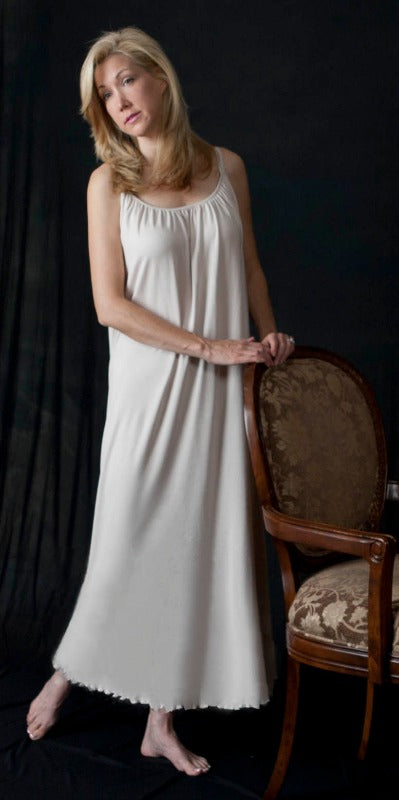 white christmas dresses Women's Mulberry Silk Azure Nightgown
