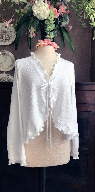 ジャケット・アウター 19th Silk Bed Jacket Size XXS Quilted satin bed jacket — Glamour House Intimate Apparel