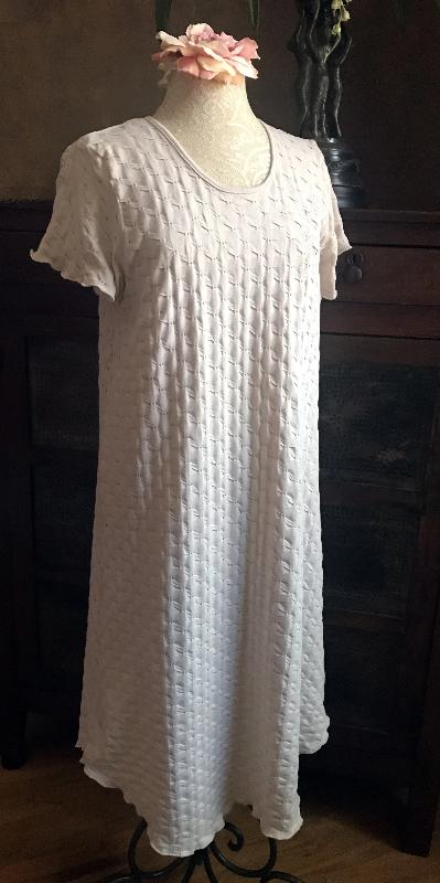 Smokey Neutrals Short Sleeve 3/4 Length Gown WAFFLE Collection