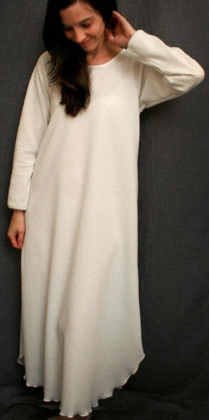 Long Sleeve Long Gown BASKET WEAVE