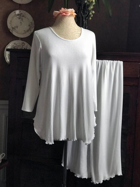 3/4 Sleeve Long Top & Palazzos CHECK