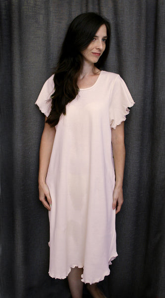 Short Sleeve 3/4 Length Gown INTERLOCK