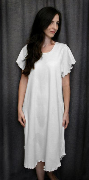 Short Sleeve 3/4 Length Gown INTERLOCK