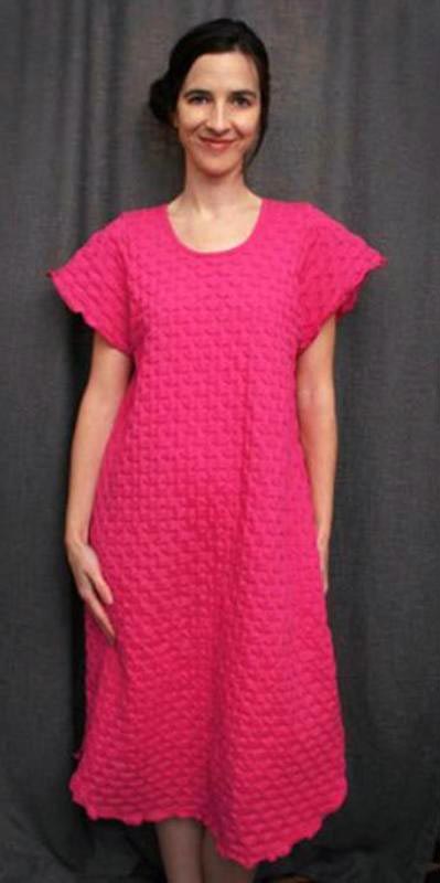 Vibrant Brights Short Sleeve 3/4 Length Gown Waffle Collection