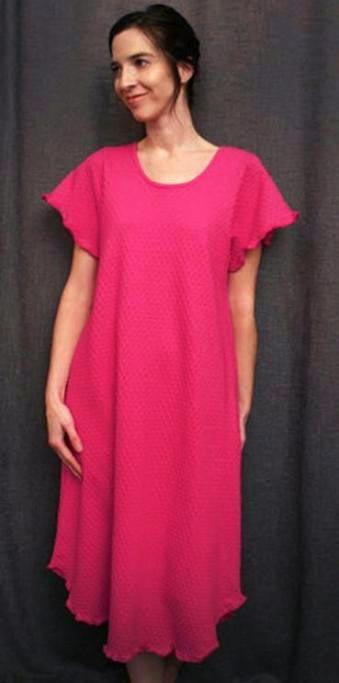 Nightgown Vibrant Brights Short Sleeve 3/4 Length Dot Collection