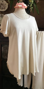 Short Sleeve Long Top & Palazzos HERRINGBONE