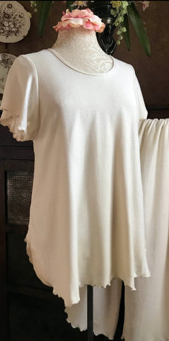 Short Sleeve Long Top & Palazzos HERRINGBONE