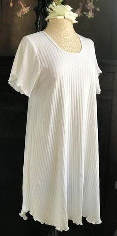 Short Sleeve Short Gown SHADOW STRIPE