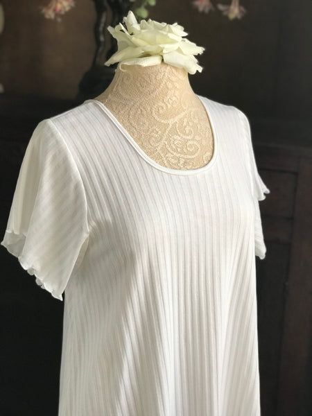 Short Sleeve Short Gown SHADOW STRIPE