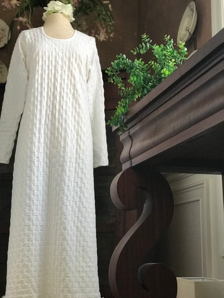 Long Sleeve Long Gown WAFFLE