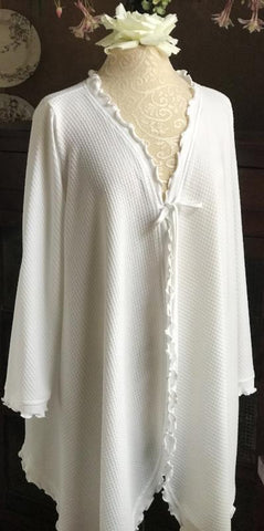 Long Sleeve Short Swing Robe Basket Weave Collection