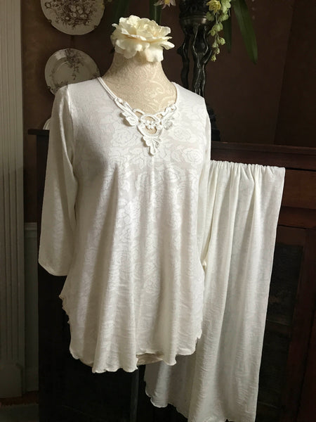 3/4 Sleeve Long Top & Palazzos LACE Limited Edition