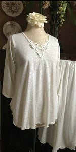 3/4 Sleeve Long Top & Palazzos LACE Limited Edition