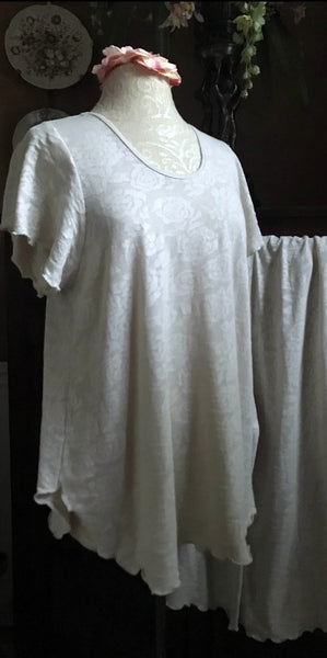 Short Sleeve Long Top & Palazzos LACE