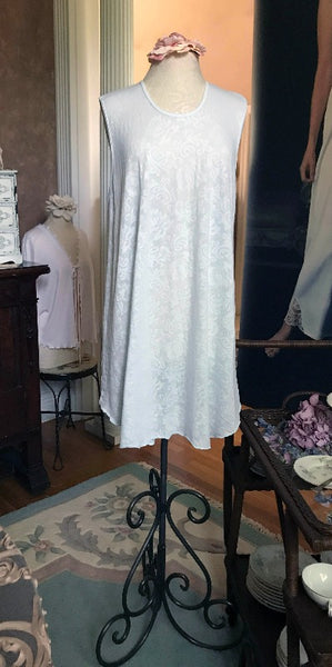 Nightgown Sleeveless Short Cotton LACE