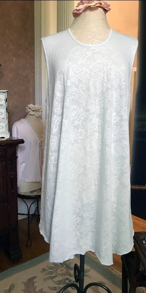 Nightgown Sleeveless Short Cotton LACE