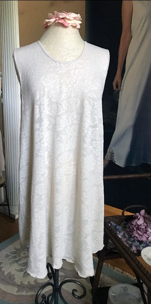 Nightgown Sleeveless Short Cotton LACE