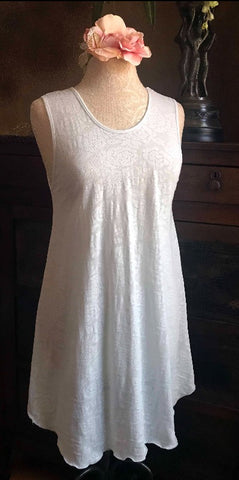 Nightgown Sleeveless Short Cotton LACE