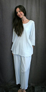 3/4 Sleeve Long Top & Palazzos Interlock Collection - Simple Pleasures, Inc.