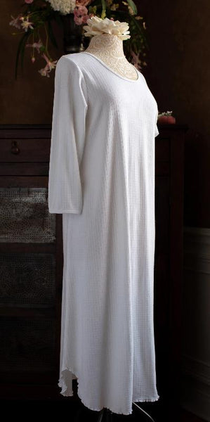 3/4 Sleeve 3/4 Length Gown CHECK
