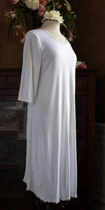 3/4 Sleeve 3/4 Length Gown INTERLOCK