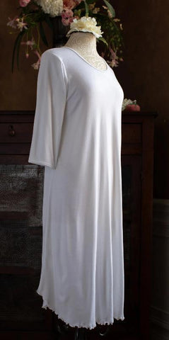 3/4 Sleeve 3/4 Length Gown INTERLOCK