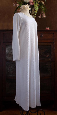 Long Sleeve Long Gown BASKET WEAVE