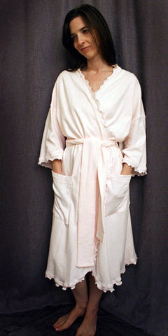 3/4 Length Wrap Robe Check Collection - Simple Pleasures, Inc.
