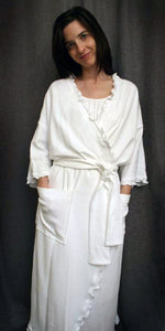 Long Wrap Robe Check Collection