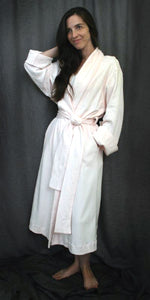 3/4 Length Shawl Collar Robe Check Collection