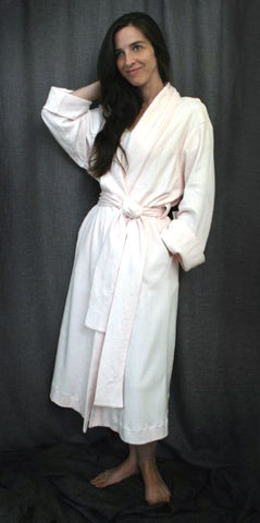 3/4 Length Shawl Collar Robe Check Collection