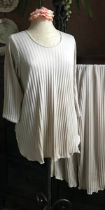 3/4 Sleeve Long Top & Palazzos SHADOW STRIPE