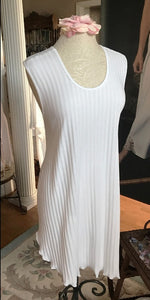 Nightgown Sleeveless Short Cotton SHADOW STRIPE