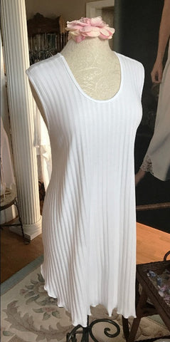 Nightgown Sleeveless Short Cotton SHADOW STRIPE