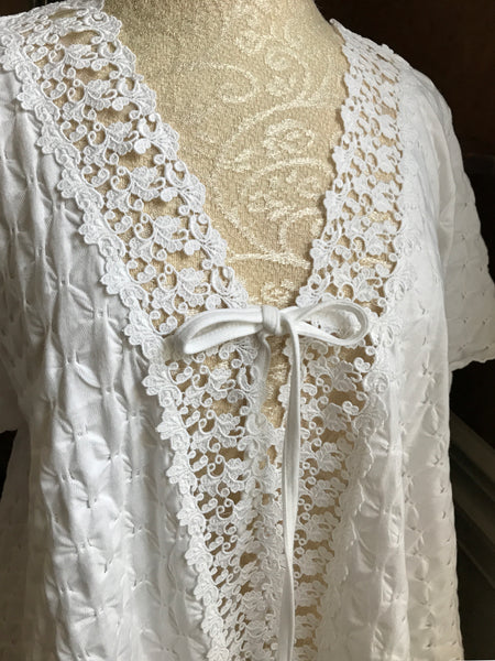 Cotton Bed Jacket Venise Lace Simple Pleasures Couture