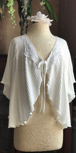Cotton Bed Jacket Short Sleeve Full-cut Bodice Simple Pleasures Couture