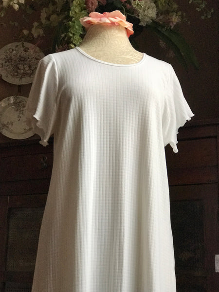 Short Sleeve 3/4 Length Gown CHECK