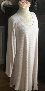 Smokey Neutrals Long Sleeve Short Gown DOT