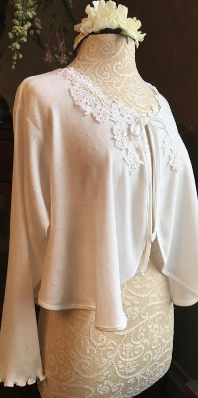 Cotton Bed Jacket POINTELLE