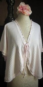 Short Sleeve Bed Jacket DOT Collection