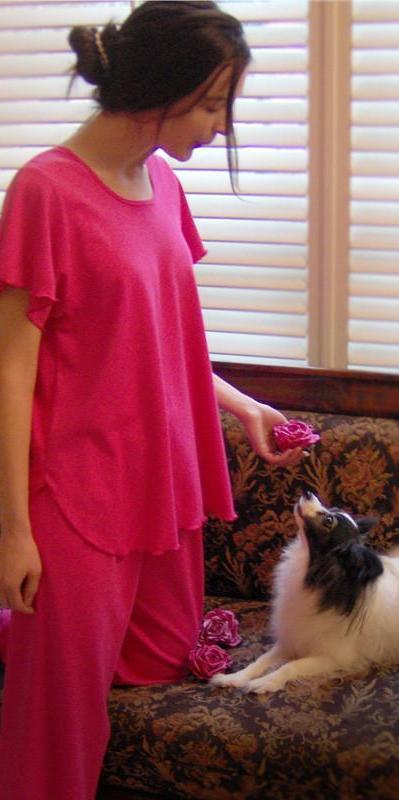 Hot Pink Short Sleeve Long Top & Palazzos Interlock Collection - Simple Pleasures, Inc.