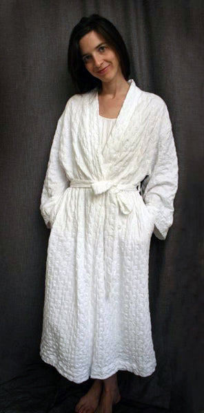3/4 Length Simple Wrap Robe Waffle Collection